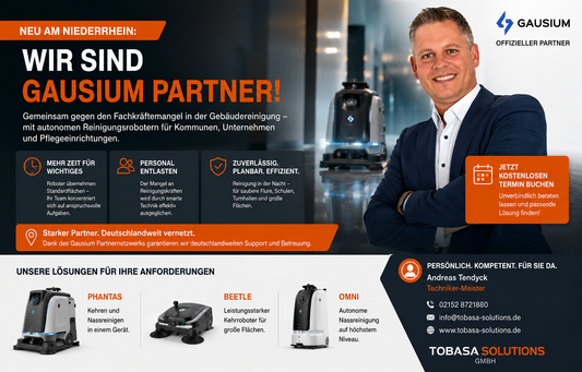 Wir sind Gausium Partner für Reinigungsroboter