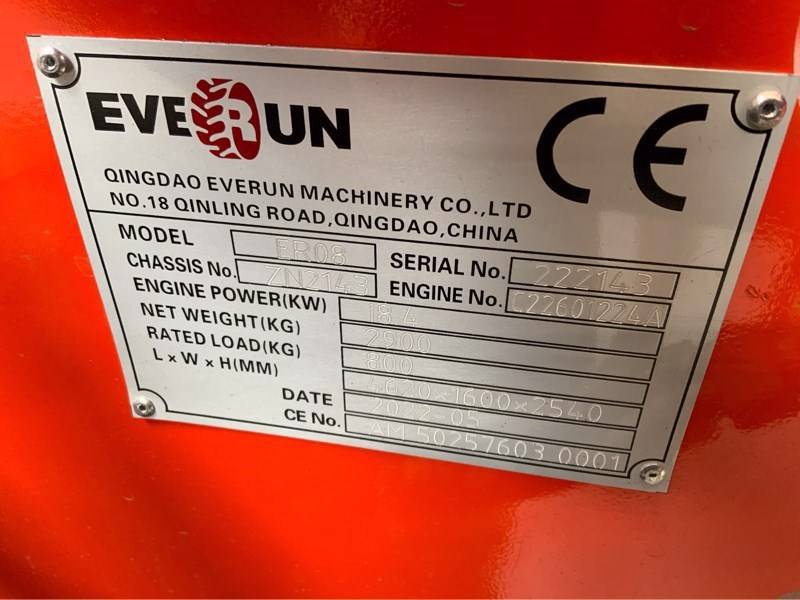 Wheel loader yard loader EVERUN model ER 08 4WD