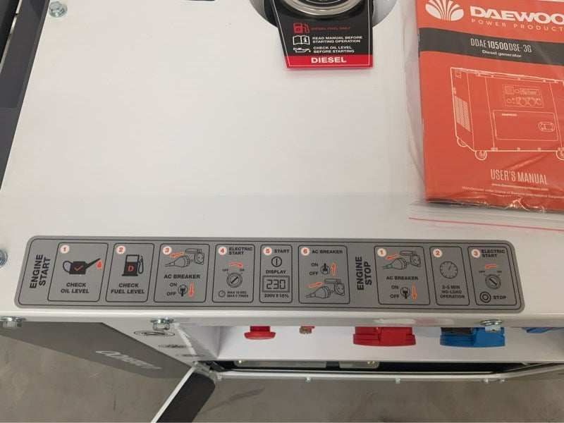 8.1kvA power generator / emergency power Daewoo DDAE10500DSE-3G - diesel