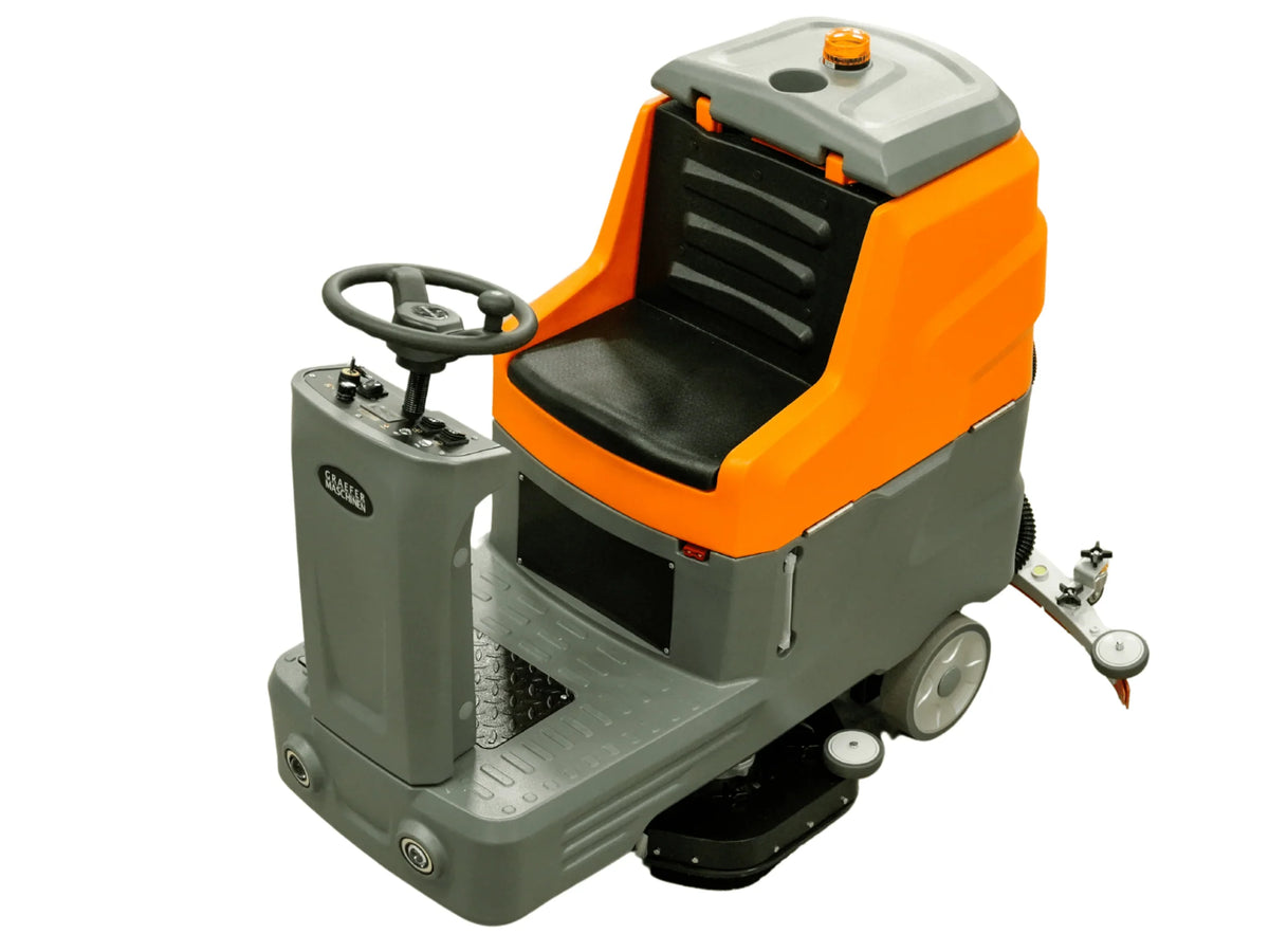 Graefer SM80S-PRO up to 4,500 m²/h ride-on scrubber dryer with dual brush