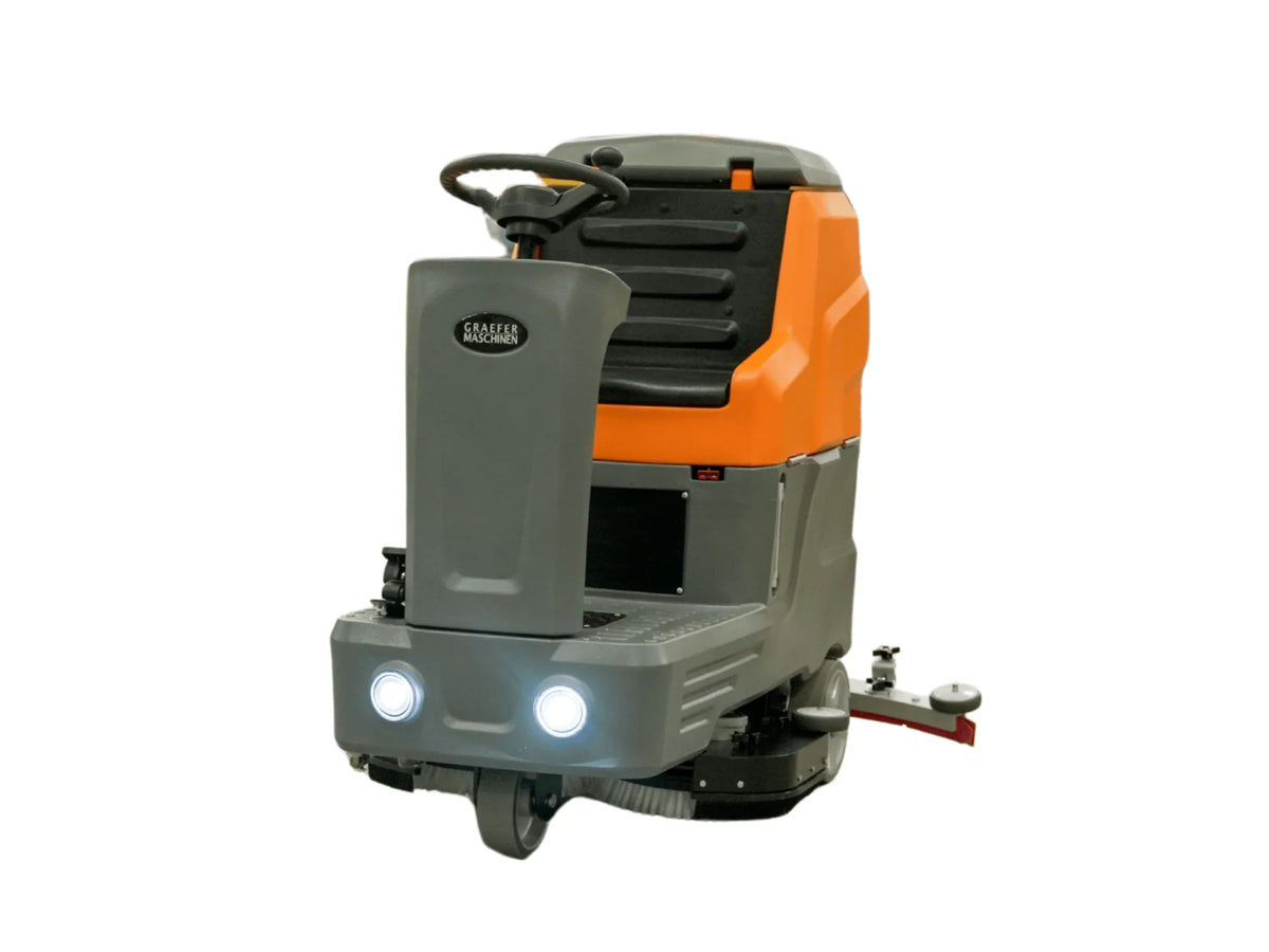 Graefer SM80S-PRO up to 4,500 m²/h ride-on scrubber dryer with dual brush