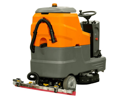 Graefer SM80S-PRO up to 4,500 m²/h ride-on scrubber dryer with dual brush