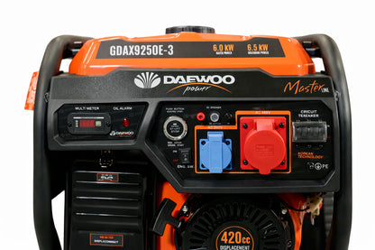 GDAX9250E-3 Daewoo power generator 6.5 kW - 230/400 V petrol generator with electric start & AVR 