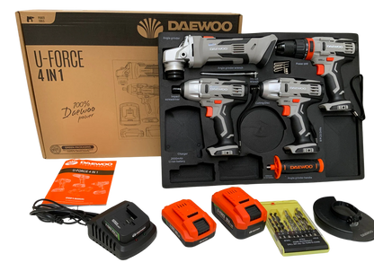 Daewoo Power Tool Set 4 in 1 – Cordless tool set for professional demands