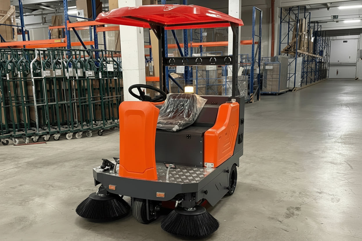 Tobasa KM160-PRO Aufsitz-Kehrmaschine mit Dach – Ansicht 3 | Tobasa