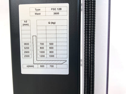 Noblelift PSE12B3600 electric forklift / lifting height 3,600 mm / load capacity 1,200 kg