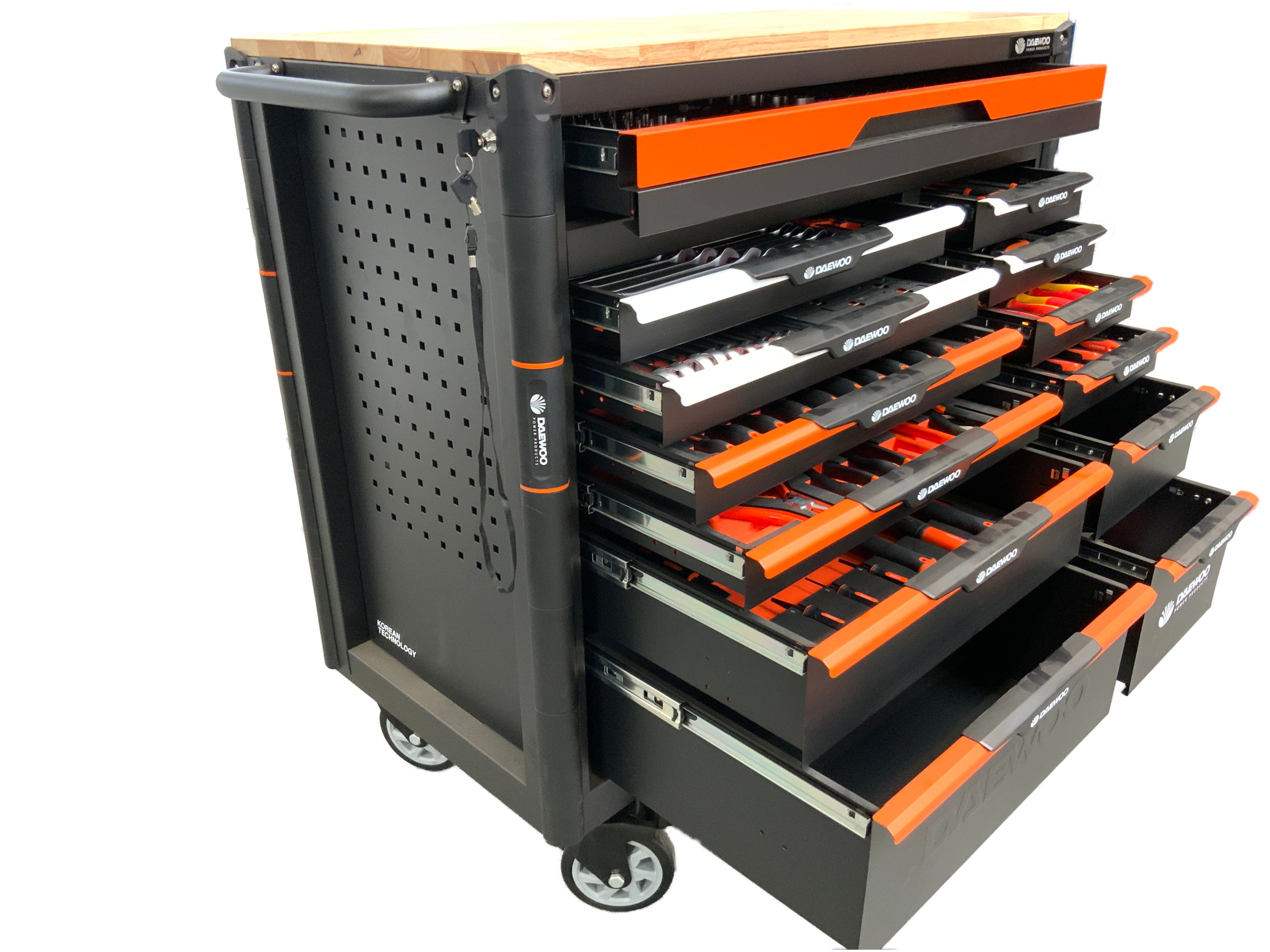 Daewoo tool trolley 267 pieces - professional quality