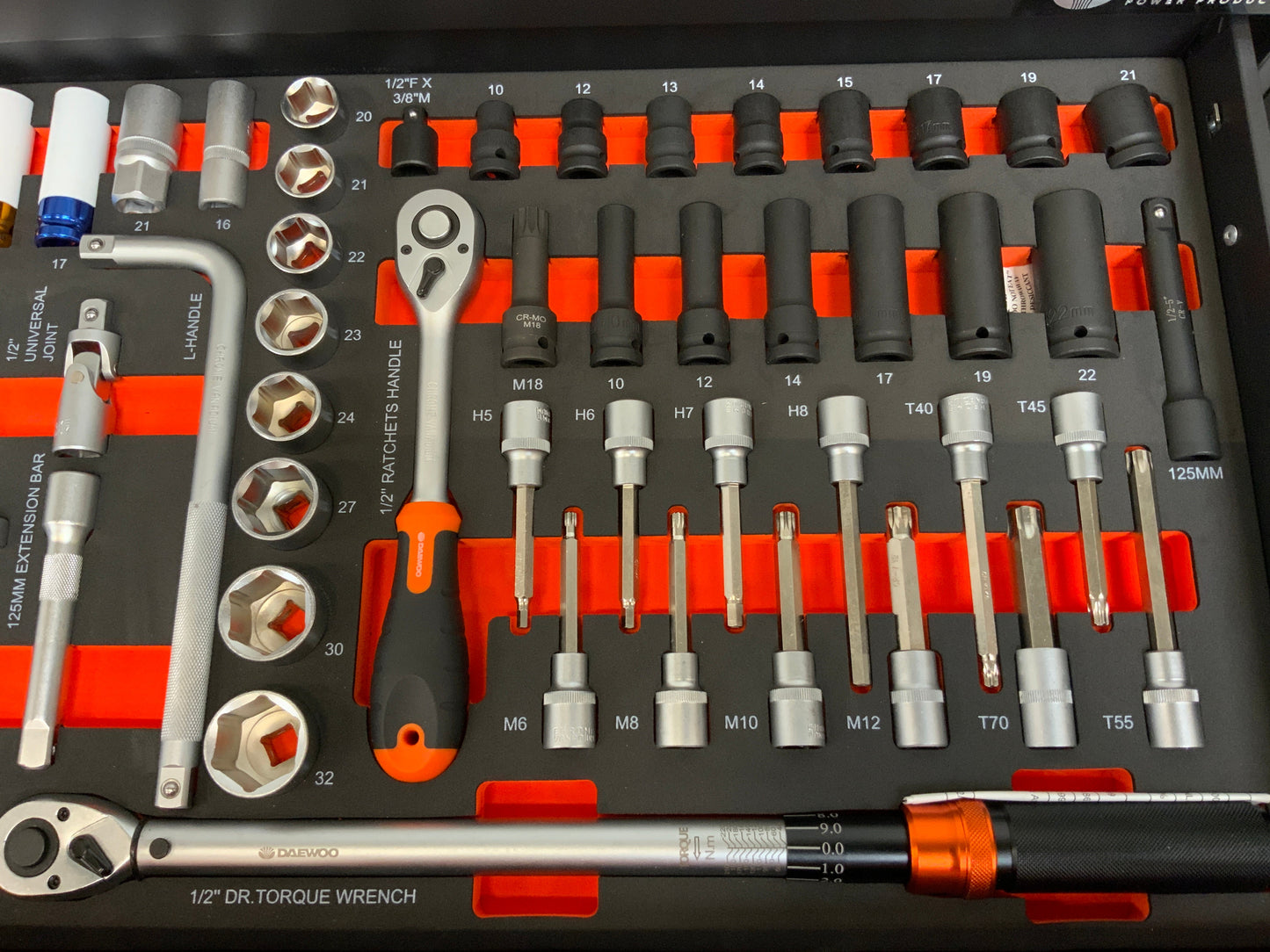 Daewoo tool trolley 267 pieces - professional quality