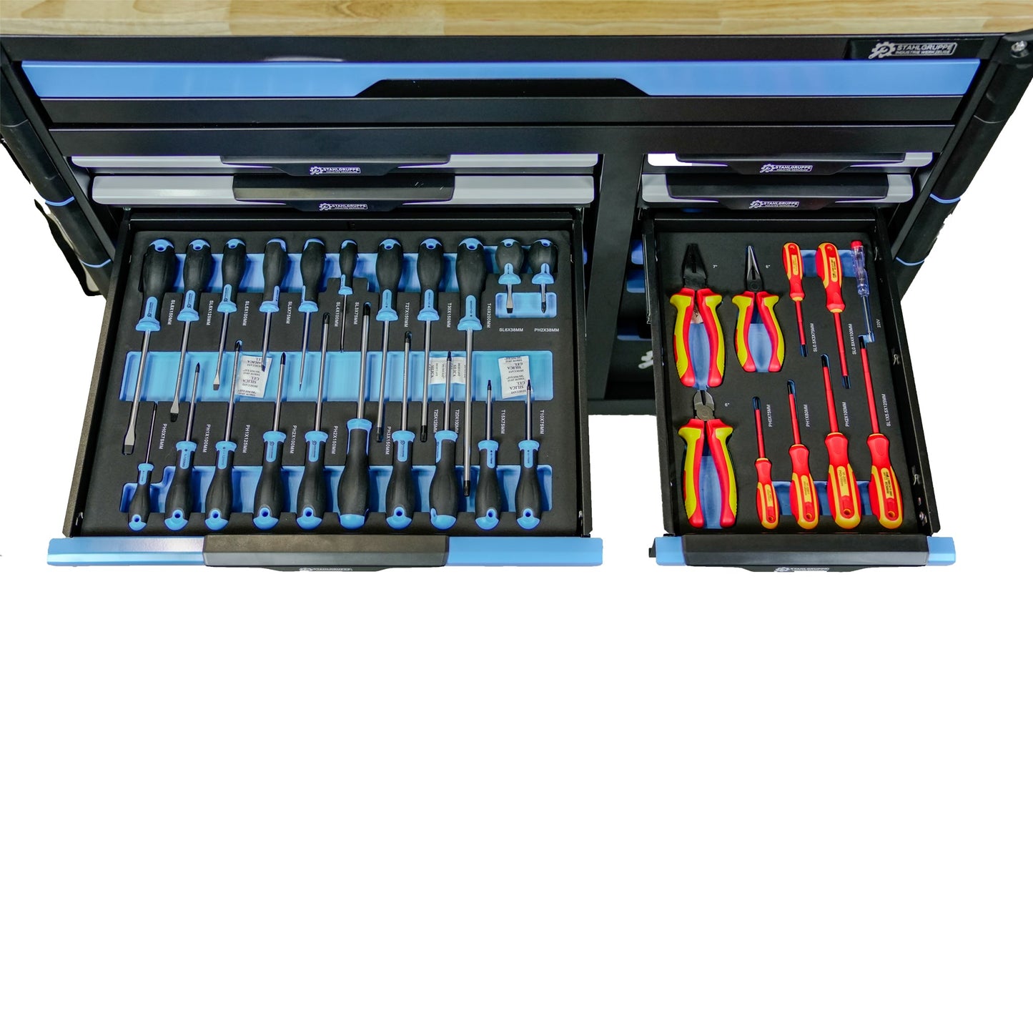 Tool trolley steel group 471-piece - professional quality